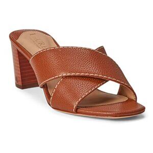 LAUREN RALPH LAUREN FREDDI TUMBLED LEATHER SANDAL Size 6